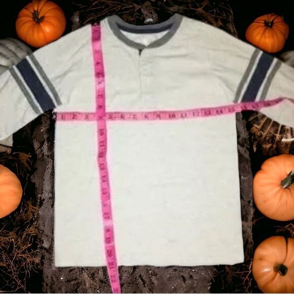 ๐ญ Garanimals 365 Kids EUC Gray Tee 1/4 Button Raglan Henley L/S Shirt Boy 7 ๐HP๐ - Picture 12 of 14